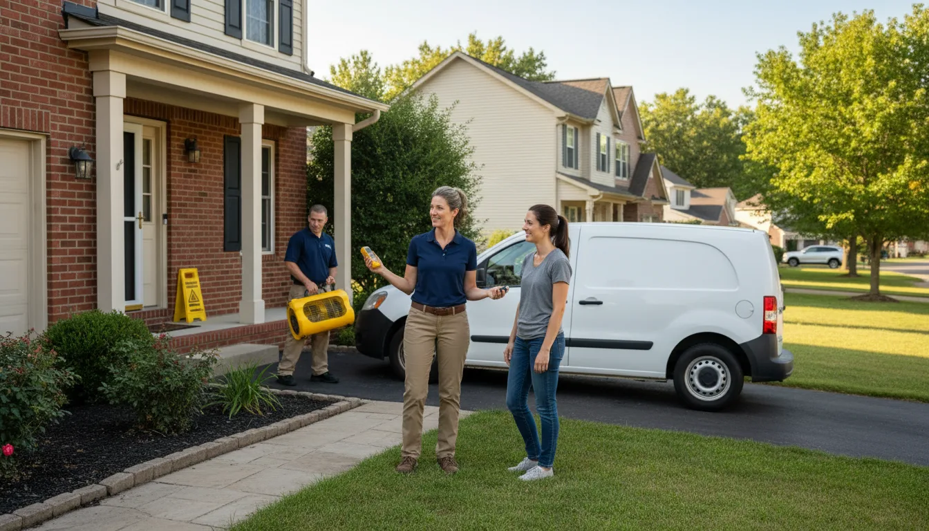 Residential water damage restoration in Preston, MS
